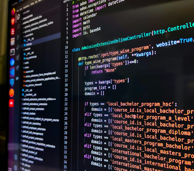 Close-up of Python code in an editor