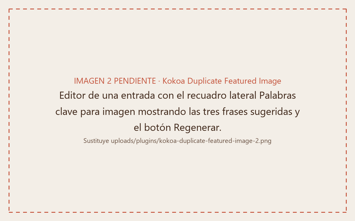Image keywords box with three Gemini-suggested search phrases in the post editor