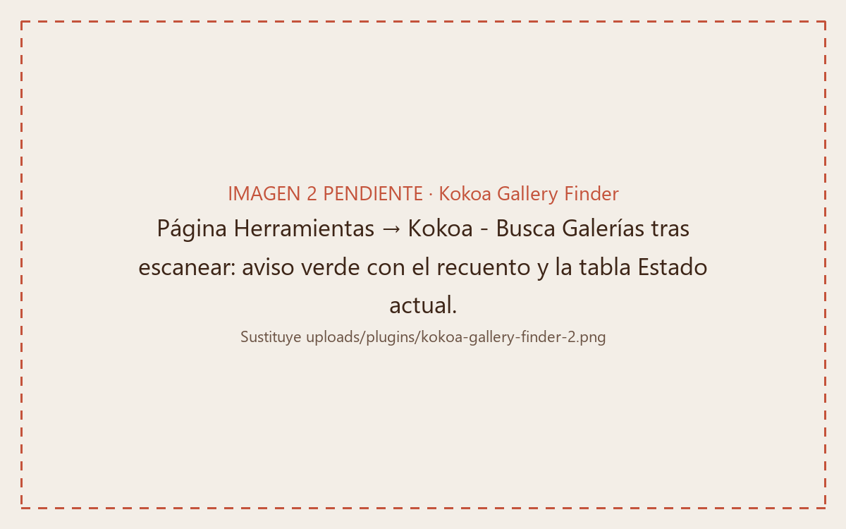 Gallery scan result with the count of posts with and without a gallery