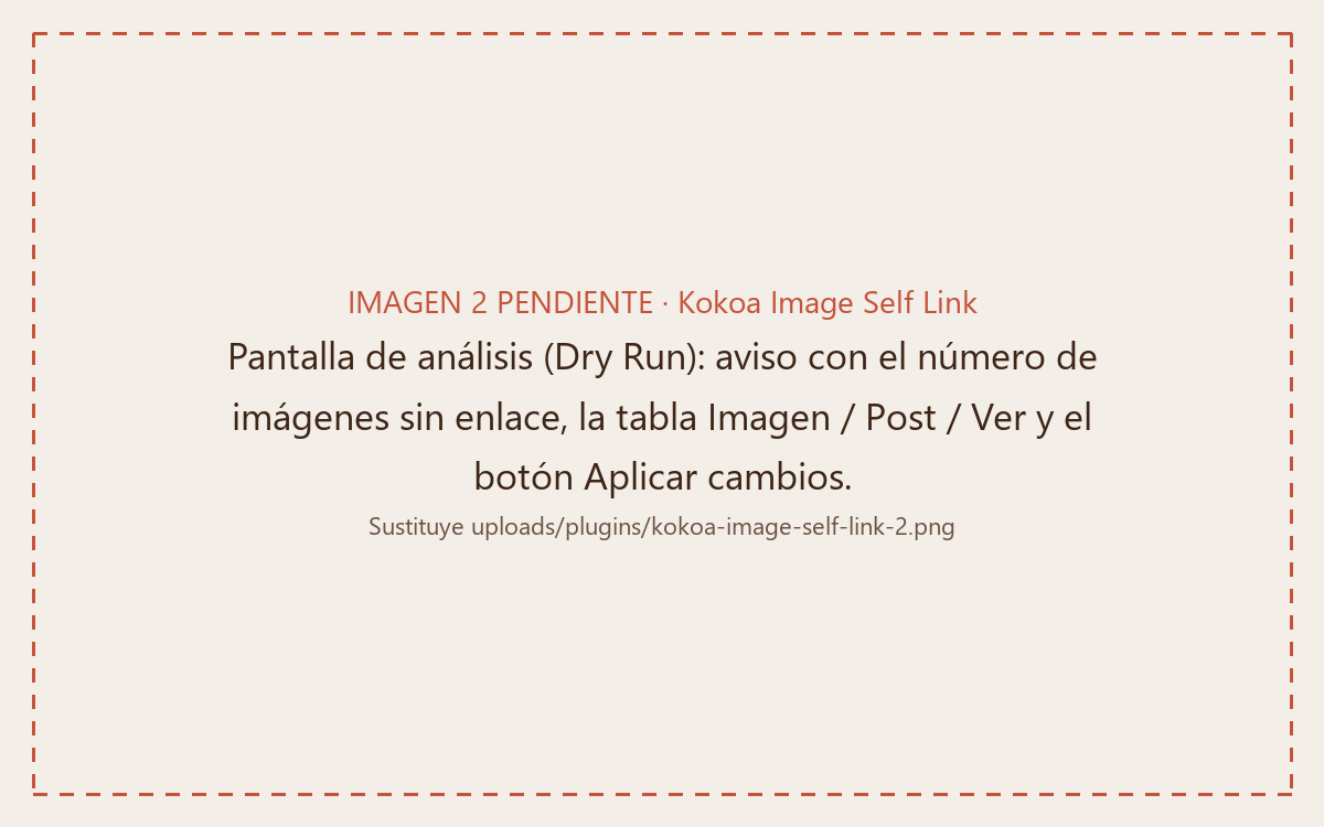 Preview run of unlinked images with the results table and the button to apply changes